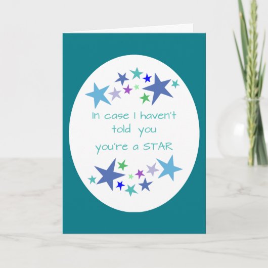 Je bent een Star, Fun Birthday Appreciation Card Kaart (Voorkant)