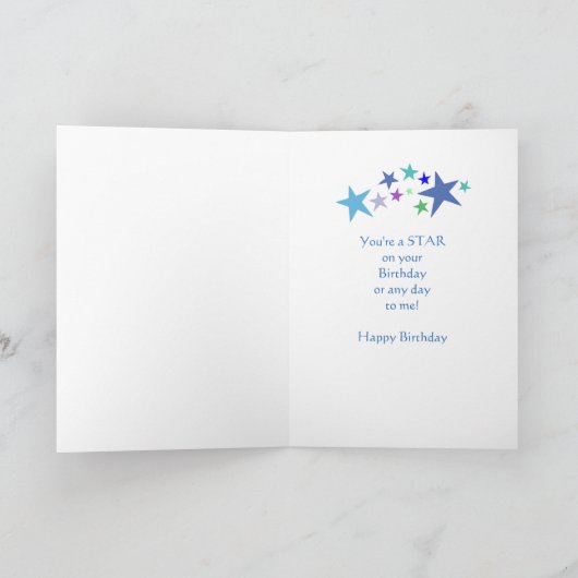 Je bent een Star, Fun Birthday Appreciation Card Kaart (Binnen)