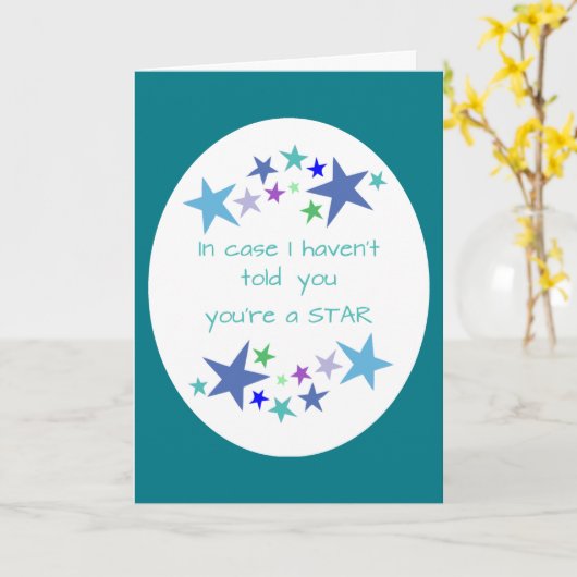 Je bent een Star, Fun Birthday Appreciation Card Kaart (Gele Bloem)