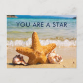 Je bent een Star Starfish en zeeschelpen op het st Briefkaart (Voorkant)