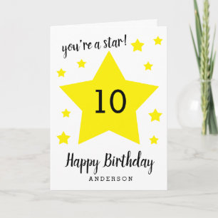 Je bent een ster 10th Birthday Kaart