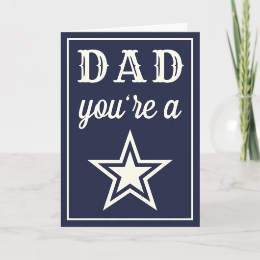 Je bent een ster. | Alle kleuren Vaderdag Kaart (Voorkant)