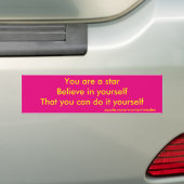 Je bent een ster bumpersticker (Op auto)