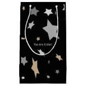 Je bent een ster. Elegant Modern Black Klein Cadeauzakje (Voorkant)