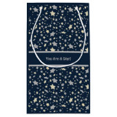 Je bent een ster. Elegant modern blauw Klein Cadeauzakje (Achterkant)