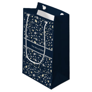 Je bent een ster. Elegant modern blauw Klein Cadeauzakje