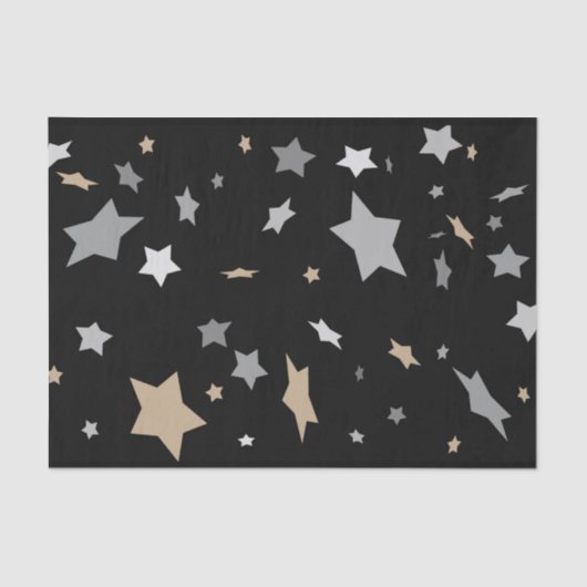 Je bent een ster elegant modern zwart tissuepapier (Voorkant)