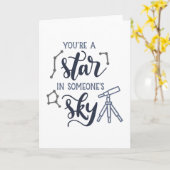 Je bent een ster in iemands hemel kaart (Gele Bloem)