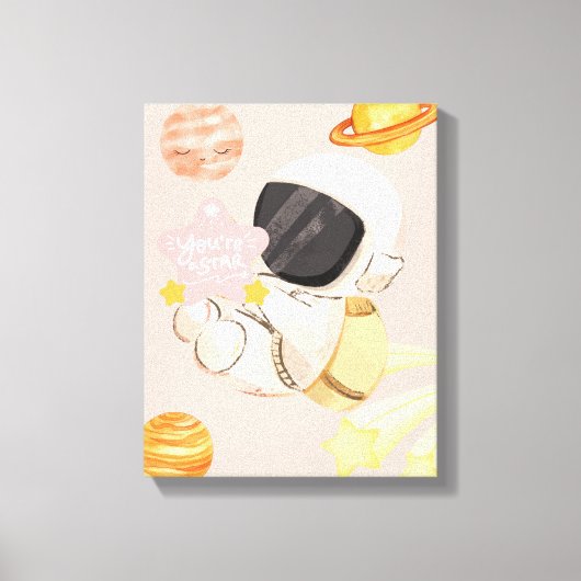 Je bent een ster - Kunst voor de kinderkamer Canvas Afdruk (Voorkant)