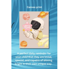 Je bent een ster - Kunst voor de kinderkamer Canvas Afdruk