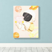 Je bent een ster - Nursery muur kunst Canvas Afdruk (Insitu (Houten vloer))