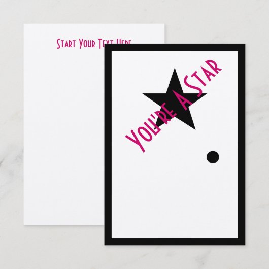 Je bent een ster Oscar Party uitnodiging (Voorkant / Achterkant)