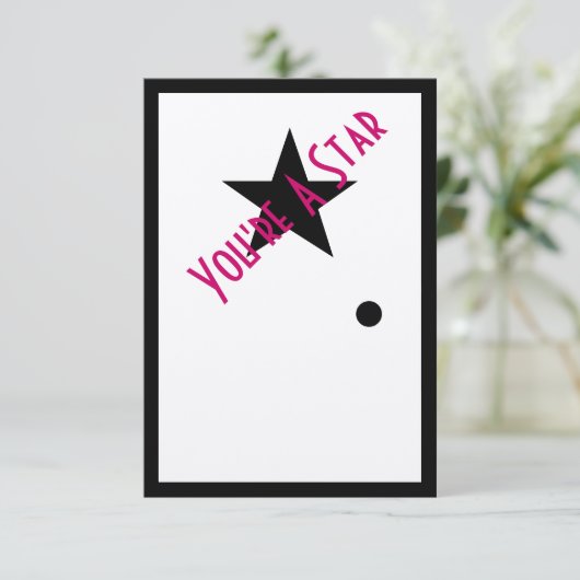 Je bent een ster Oscar Party uitnodiging (Staand voorkant)