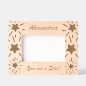 Je bent een ster script elegante moderne houten gegraveerde lijstjes (Voorkant)