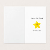 Je bent een ster verjaardagskaart kaart (Buitenkant ongevouwen)