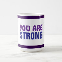 Je bent een sterke Paarse Blauwe Aanmoediging