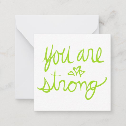 Je bent een sterke Valentijn Notitiekaartje (Voorkant)