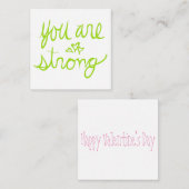 Je bent een sterke Valentijn Notitiekaartje (Voorkant / Achterkant)