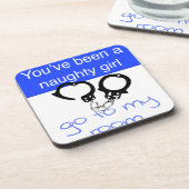 Je bent een stout meisje geweest. drankjes onderzetter (Linkerzijde)