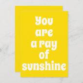 Je bent een straal van Sunshine, zonnig blij gele  (Voorkant / Achterkant)