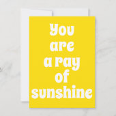 Je bent een straal van Sunshine, zonnig blij gele  (Voorkant)