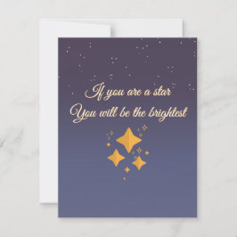 Je bent een stralende ster notitiekaartje
