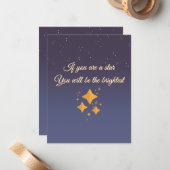 Je bent een stralende ster notitiekaartje (Voorkant / Achterkant in situ)