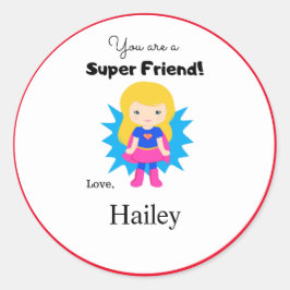 Je bent een Super Friend Super Girl Sticker