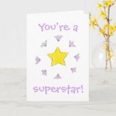Je bent een Superstar verjaardagskaart Kaart (Gele Bloem)