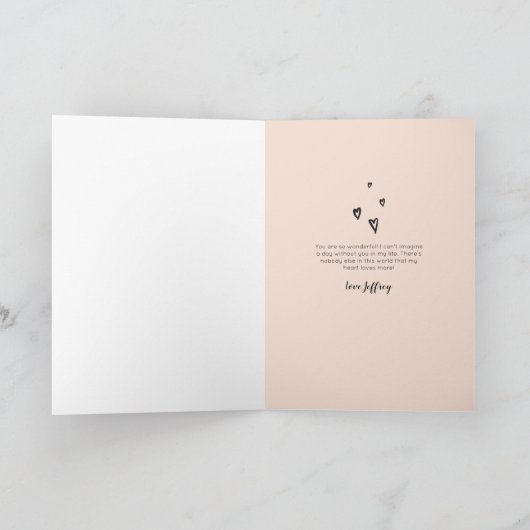 Je bent een Sweet Blush Moderne Calligrafie Valent Feestdagen Kaart (Binnen)