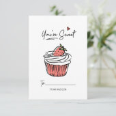 Je bent een Sweet Cupcake Kinder Classroom Valenti Kaart (Staand voorkant)