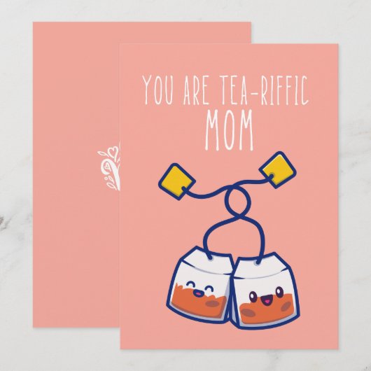 Je bent een theeriffelpuntige moederdag-kaart feestdagenkaart (Voorkant / Achterkant)