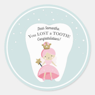 Je bent een Tooth gepersonaliseerde Tooth Fairy St Ronde Sticker