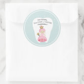Je bent een Tooth gepersonaliseerde Tooth Fairy St Ronde Sticker (Tas)