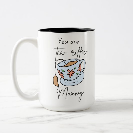 Je bent een transitorische moeder tweekleurige koffiemok (Links)