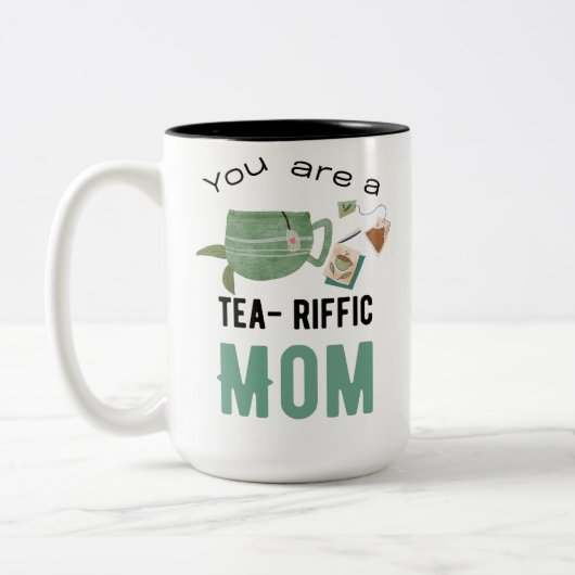 Je bent een transitorische moeder tweekleurige koffiemok (Links)