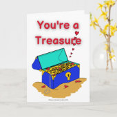 Je bent een Treasure Valentijnsdag Kaart (Gele Bloem)