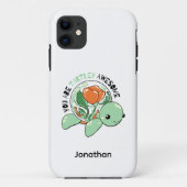 Je bent een Turtley Geweldige Bloemsappige Schildp Case-Mate iPhone Case (Achterkant)