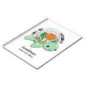 Je bent een Turtley Geweldige Bloemsappige Schildp Notitieboek (Linkerzijde)