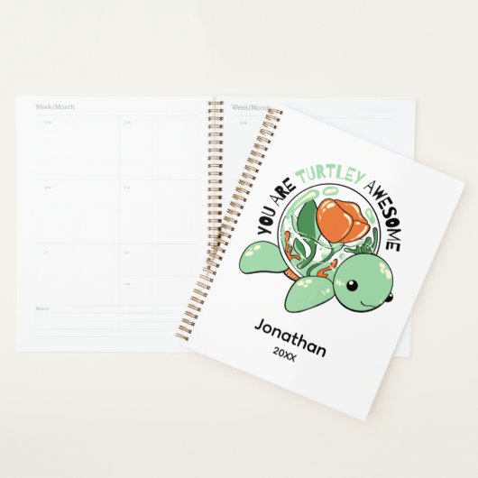 Je bent een Turtley Geweldige Bloemsappige Schildp Planner (Display)