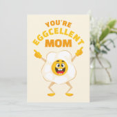 Je bent een uitstekende moeder Verjaardag Fun Egg Feestdagenkaart (Staand voorkant)