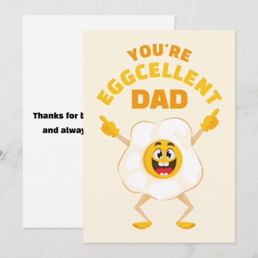 Je bent een uitstekende vader Vaderdag Verjaardag  Feestdagenkaart (Voorkant / Achterkant)