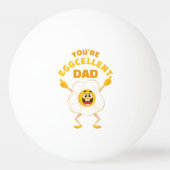 Je bent een uitstekende vader Vaderdag Verjaardag  Pingpongbal (Achterkant)