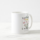 Je bent een unieke Floral Slogan Koffiemok (Voorkant rechts)