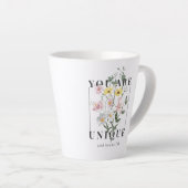 Je bent een unieke Floral Slogan Latte Mok (Rechterhoek)