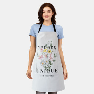 Je bent een unieke Floral Slogan Schort