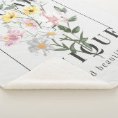 Je bent een unieke Floral Slogan Sherpa Deken (3/4)