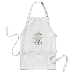 Je bent een unieke Floral Slogan Standaard Schort