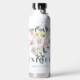 Je bent een unieke Floral Slogan Waterfles
