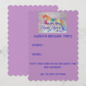 Je bent een unieke Unicorn! Birthday Uitnodiging (Voorkant / Achterkant)